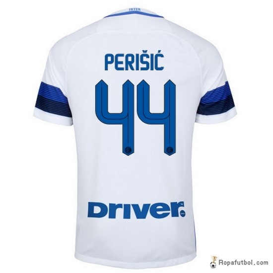 Camiseta Inter de Milán Replica Segunda Ropa Perisic 2016/17 Blanco